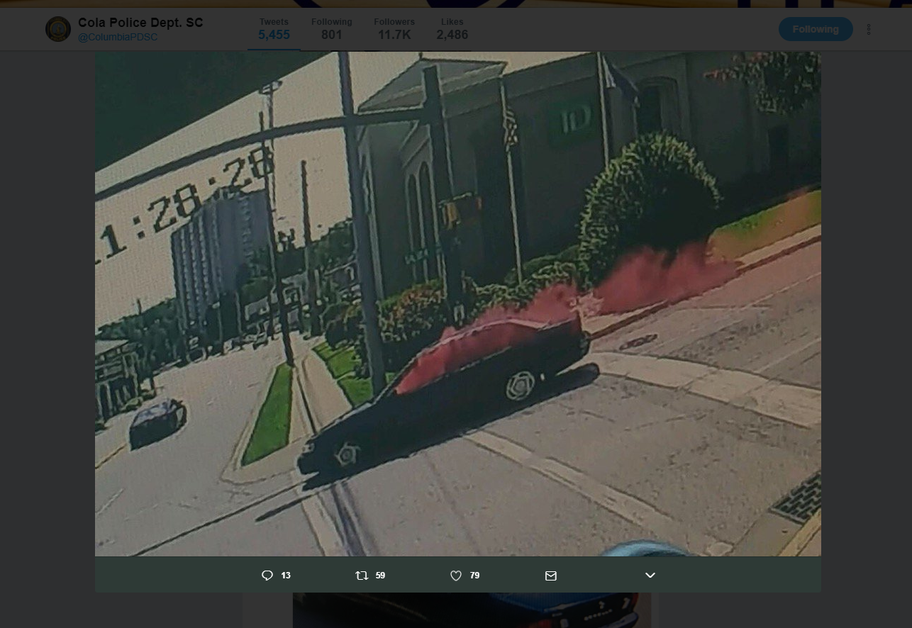 Exploding dye packs tag S.C. bank robbery suspects